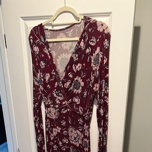 Floral Motherhood Maternity/Nursing Maxi Dress